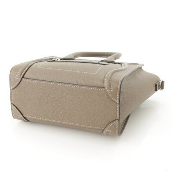 Celine Luggage Nano Shopper Shoulder Bag Greige - Picture 5 of 9